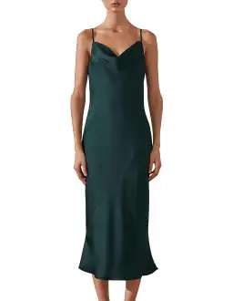 Shona Joy Sawyer Slip Dress Green Size 12
