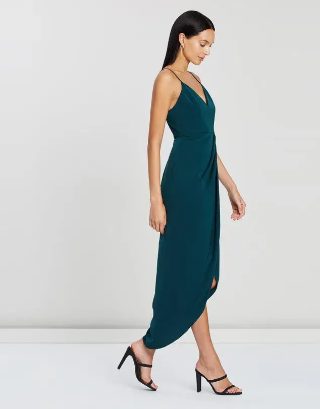 Shona Joy Core Cocktail Dress in Seaweed Green Size 6 for rent on The Volte - main image