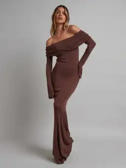 Bayse Brand Slaya Maxi Dress Bark Brown Size M / AU 10 for rent on The Volte - image 1