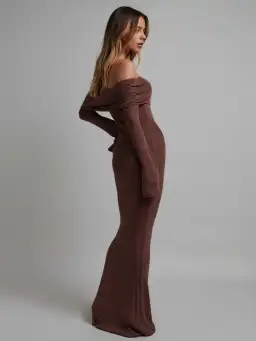 Bayse Brand Slaya Maxi Dress Bark Brown Size M / AU 10 for rent on The Volte - image 3