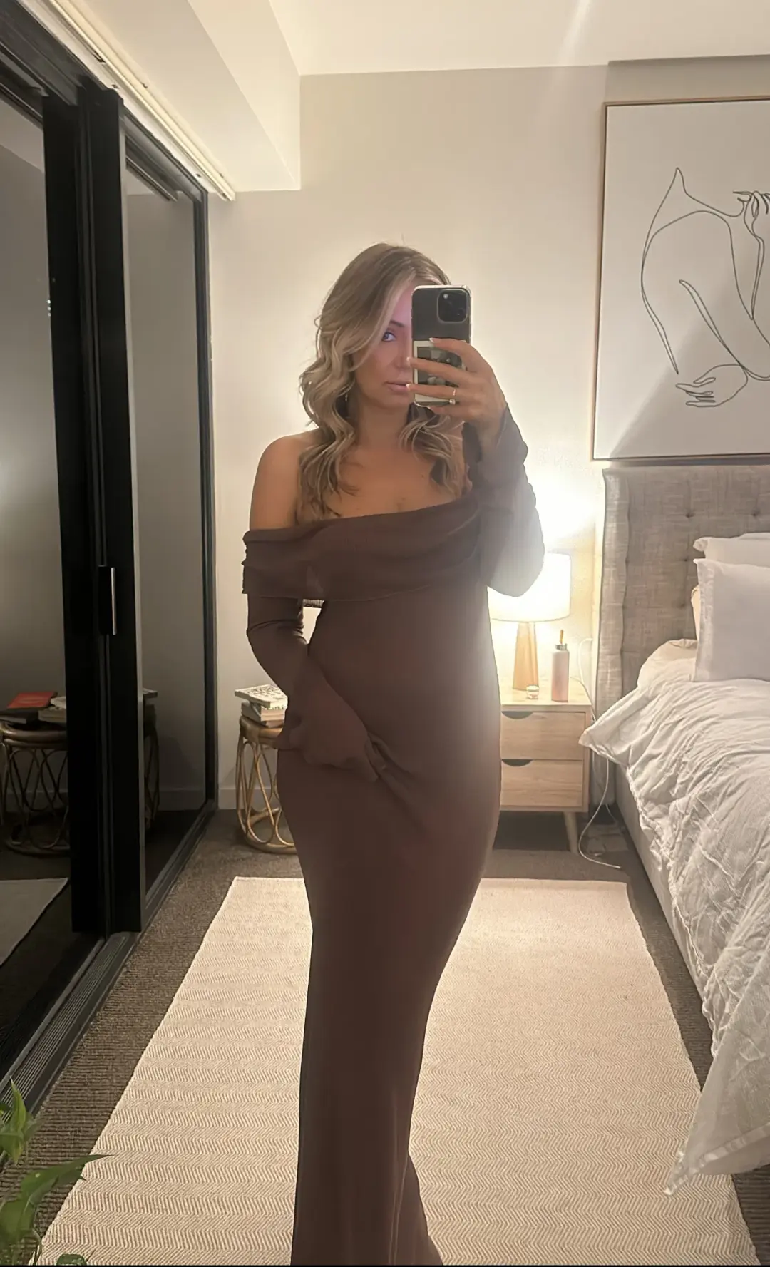 Bayse Brand Slaya Maxi Dress Bark Brown Size M / AU 10 for rent on The Volte - main image