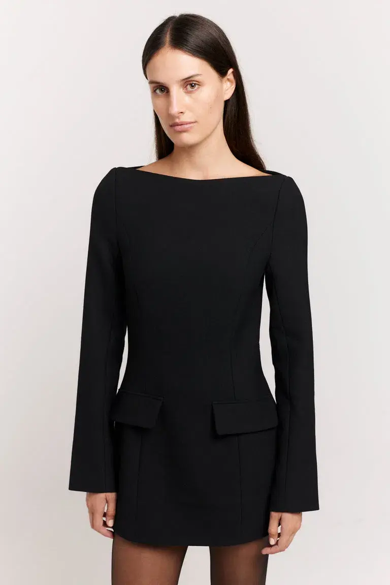 Henne Patrizia Mini Dress Black Size 12 for rent on The Volte - main image