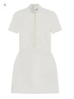 Scanlan Theodore Crepe Knit Mini Dress White Size S/ AU 6 for rent on The Volte - image 3