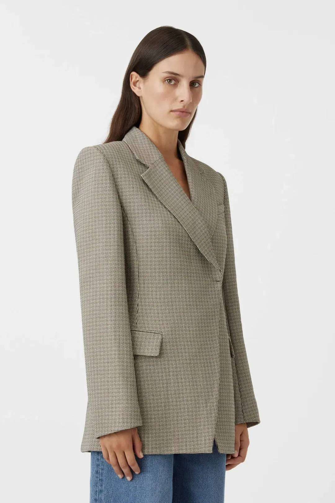 Camilla And Marc Banks Blazer Black Houndstooth Size 8 for rent on The Volte - main image
