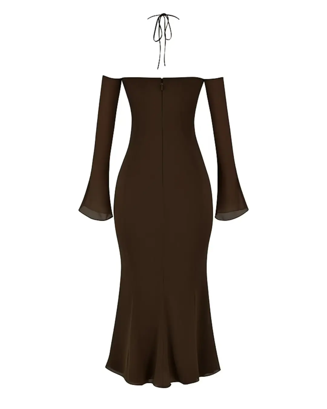 House of CB Naomi Midi Dress in Espresso Brown Size AU 6 for rent on The Volte - main image