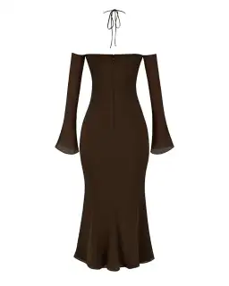 House of CB Naomi Midi Dress in Espresso Brown Size AU 6 for rent on The Volte - image 6