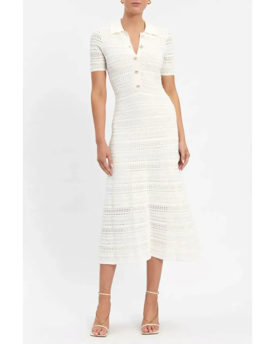Rebecca Vallance Magnolia Knit Dress White Size S / AU 8 for rent on The Volte - main image