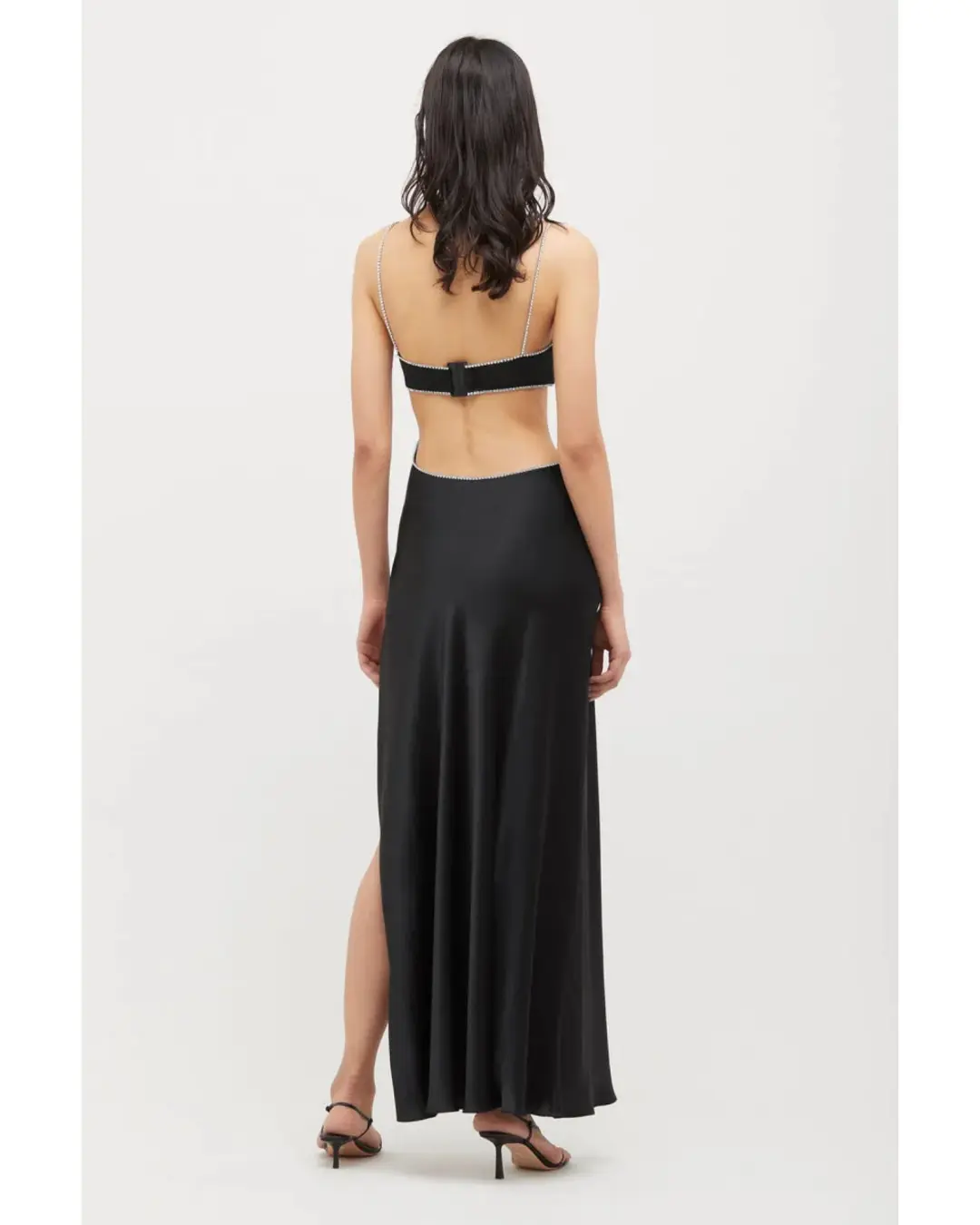 Michael Lo Sordo Symic Crystalline Luna Dress Black Size AU 8 for rent on The Volte - main image