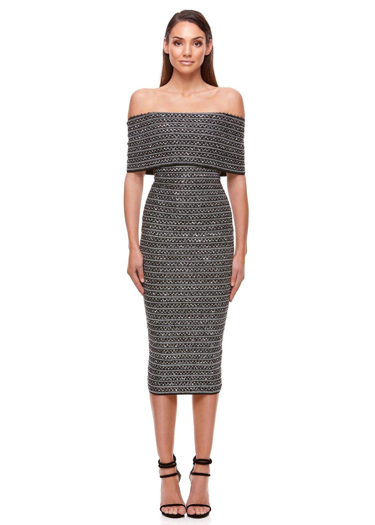 Eliya The Label Lenora Midi Dress Grey Size 8 - Image 2