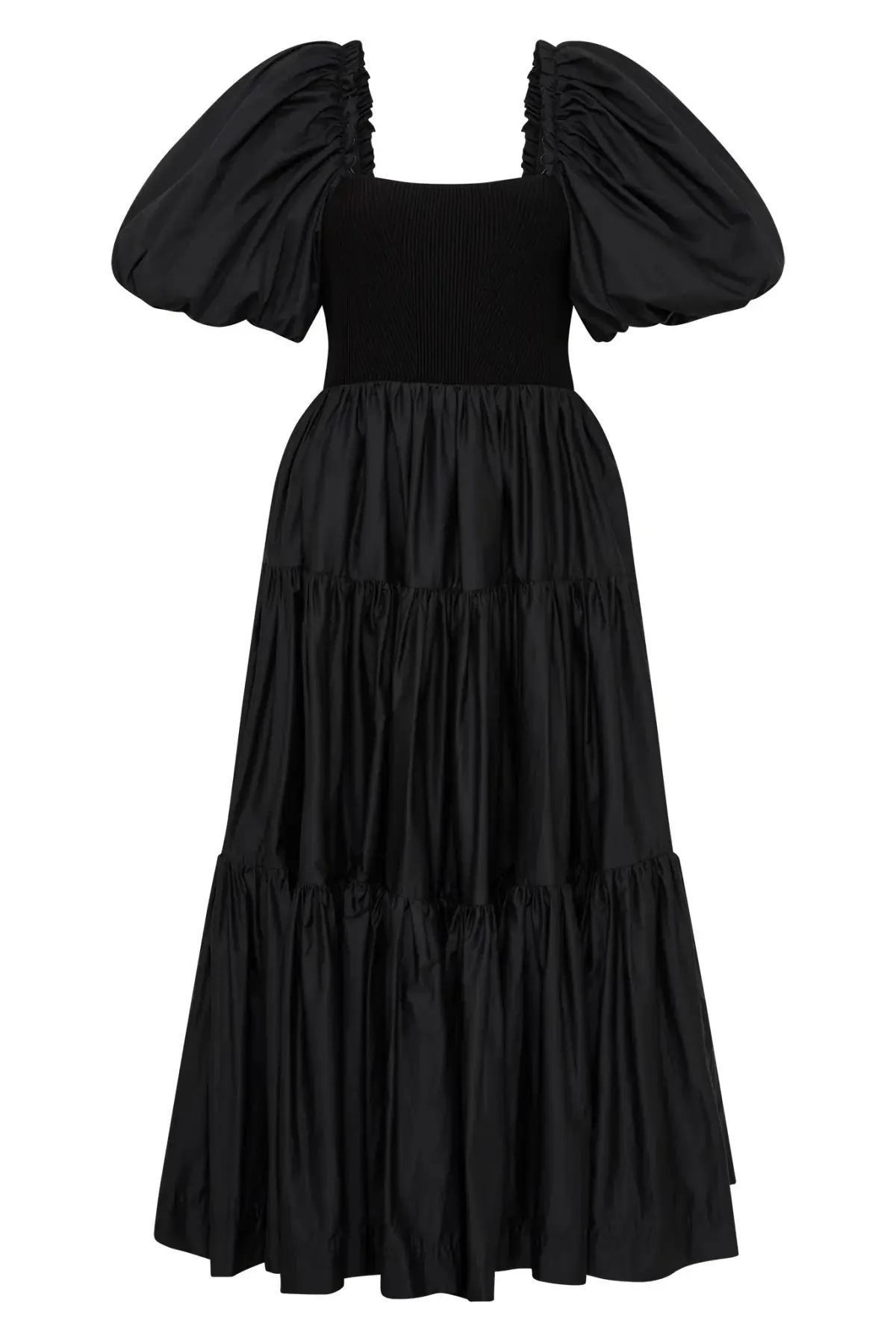 Aje Casa Puff Sleeve Midi Dress Black Size 14 - Image 3