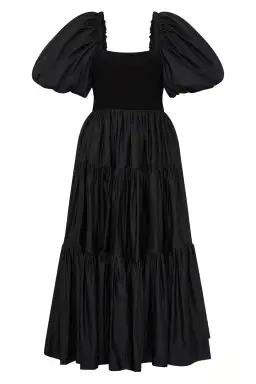 Aje Casa Puff Sleeve Midi Dress Black Size 14 for rent on The Volte - image 3