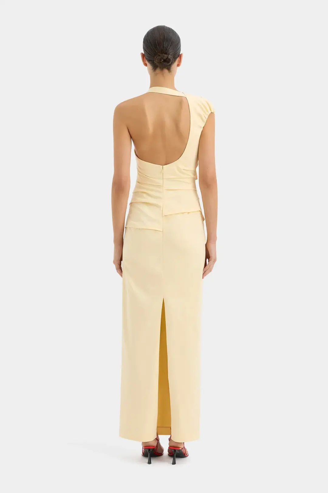Sir The Label Giacomo Gathered Gown Butter Yellow Size 4/ AU 14 for rent on The Volte - main image