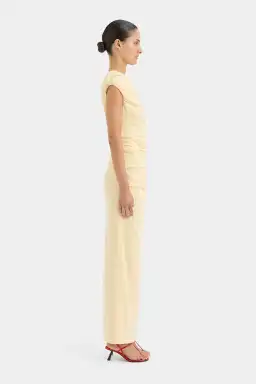 Sir The Label Giacomo Gathered Gown Butter Yellow Size 4/ AU 14 for rent on The Volte - image 4