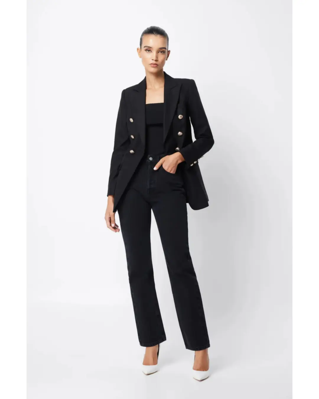 Mossman Signature Blazer Black Size AU 10 for rent on The Volte - main image