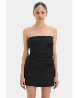 Sir The Label Leonardo Pleated Mini Dress in Black Size AU 10 for rent on The Volte - image 2