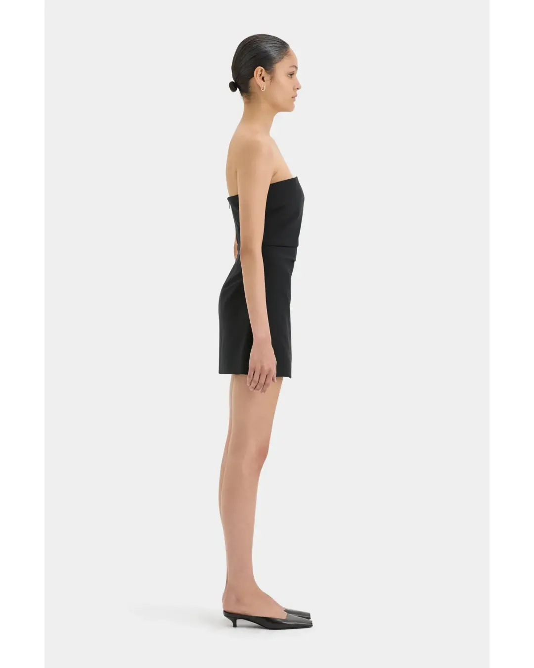 Sir The Label Leonardo Pleated Mini Dress in Black Size AU 10 for rent on The Volte - main image