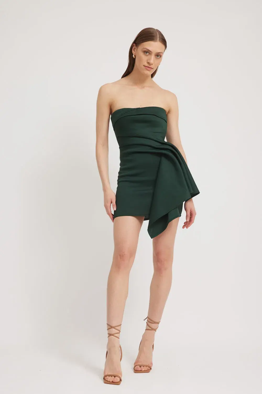 Tojha Nevie Mini Dress Forrest Green Size 6 for rent on The Volte - main image