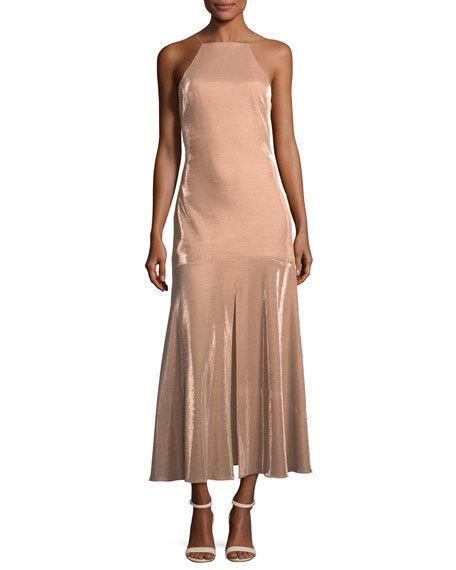 Camilla & Marc Opasidy Halter Neck Dress Pink Size 10 for rent on The Volte - main image