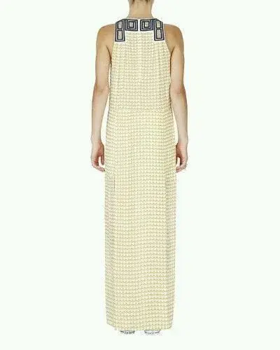 Sass & Bide Think Twice / The Element Embellished Silk Maxi Dress Yellow Size 6 for rent on The Volte - main image