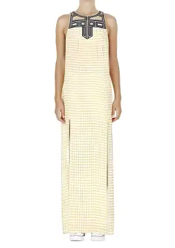 Sass & Bide Think Twice / The Element Embellished Silk Maxi Dress Yellow Size 6 for rent on The Volte - image 1