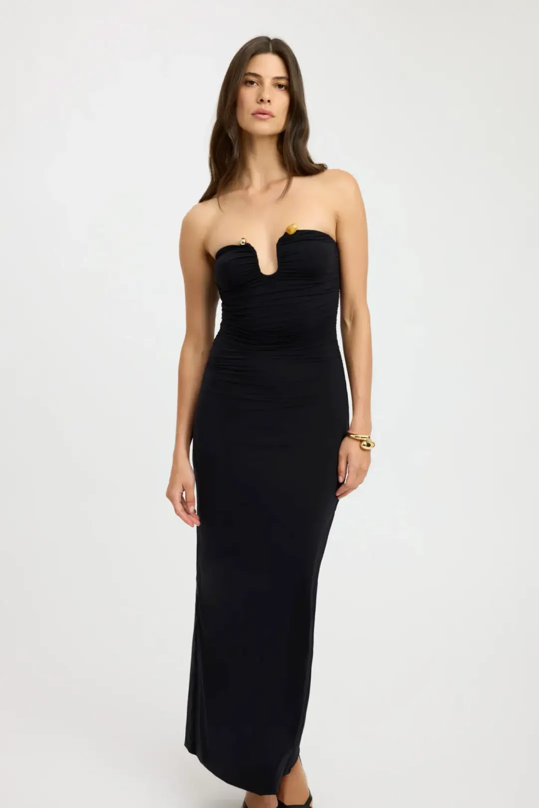 Kookai Tayla Trim Maxi Dress in Black Size 34 / XS / AU 6 for rent on The Volte - main image