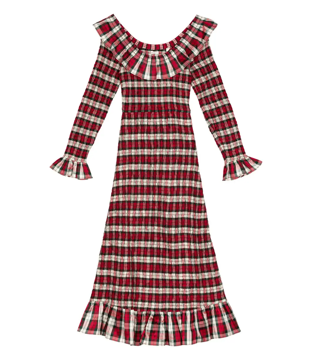 Doen Rosabelle Tartan Long Sleeve Dress Print Size 10 for rent on The Volte - main image