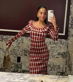 Doen Rosabelle Tartan Long Sleeve Dress Print Size 10 for rent on The Volte - image 2