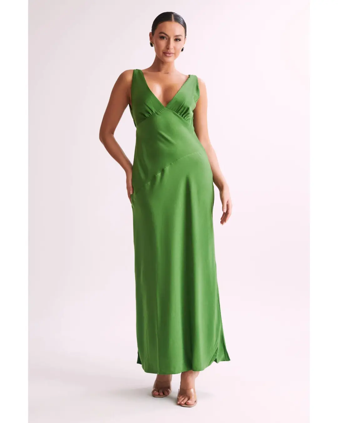 Meshki Nadia Maxi Dress in Emerald Size XS / AU 6 for rent on The Volte - main image