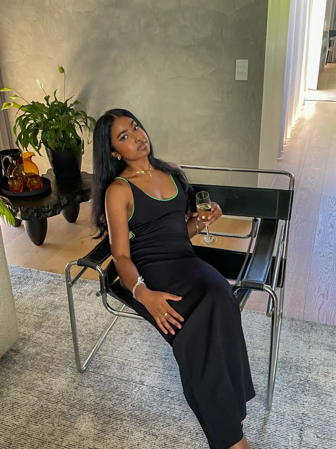 Paris Georgia Vita Maxi Dress Black/Green Size XS AU 6 for rent on The Volte - main image