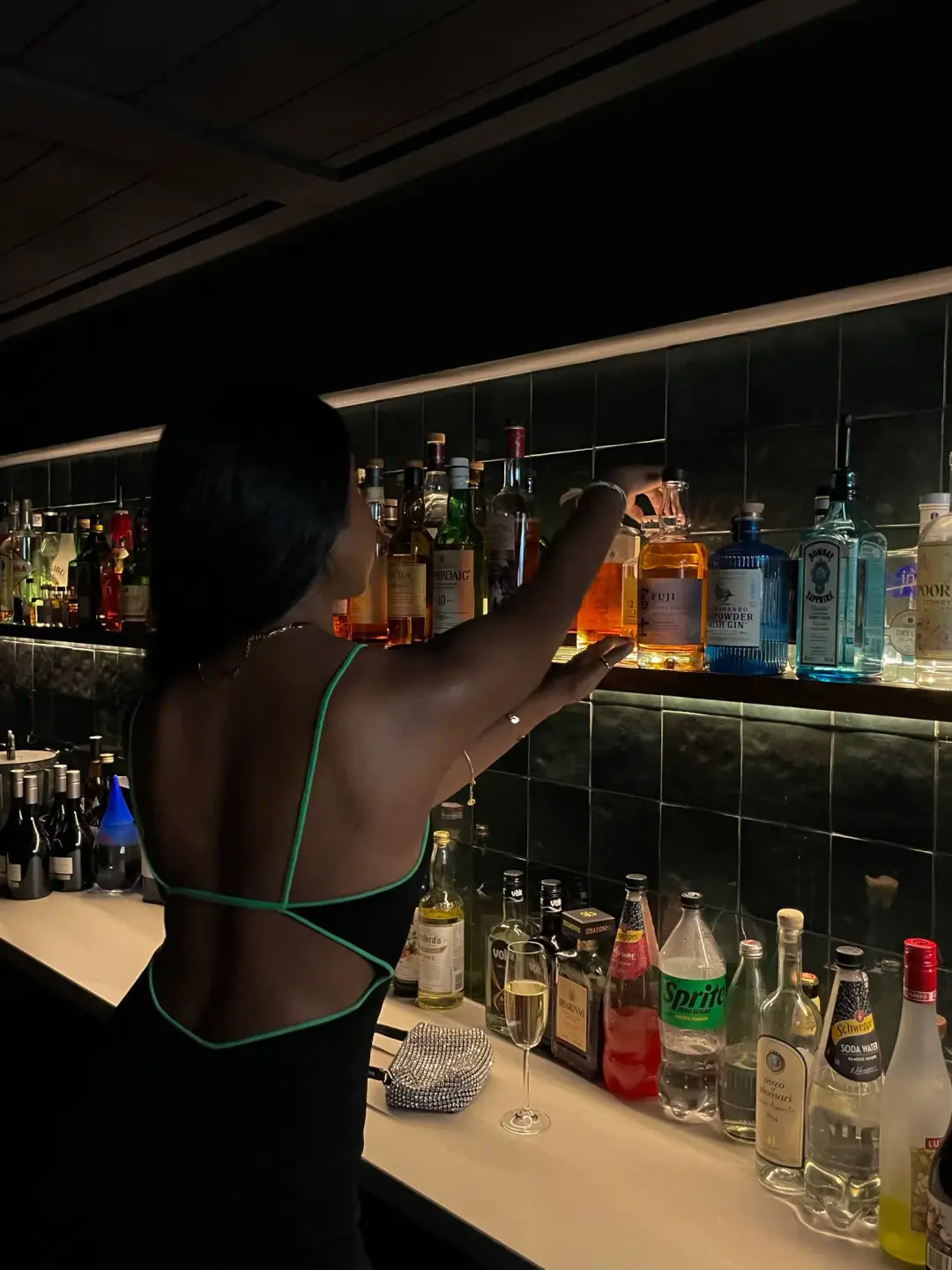 Paris Georgia Vita Maxi Dress Black/Green Size XS AU 6 for rent on The Volte - main image