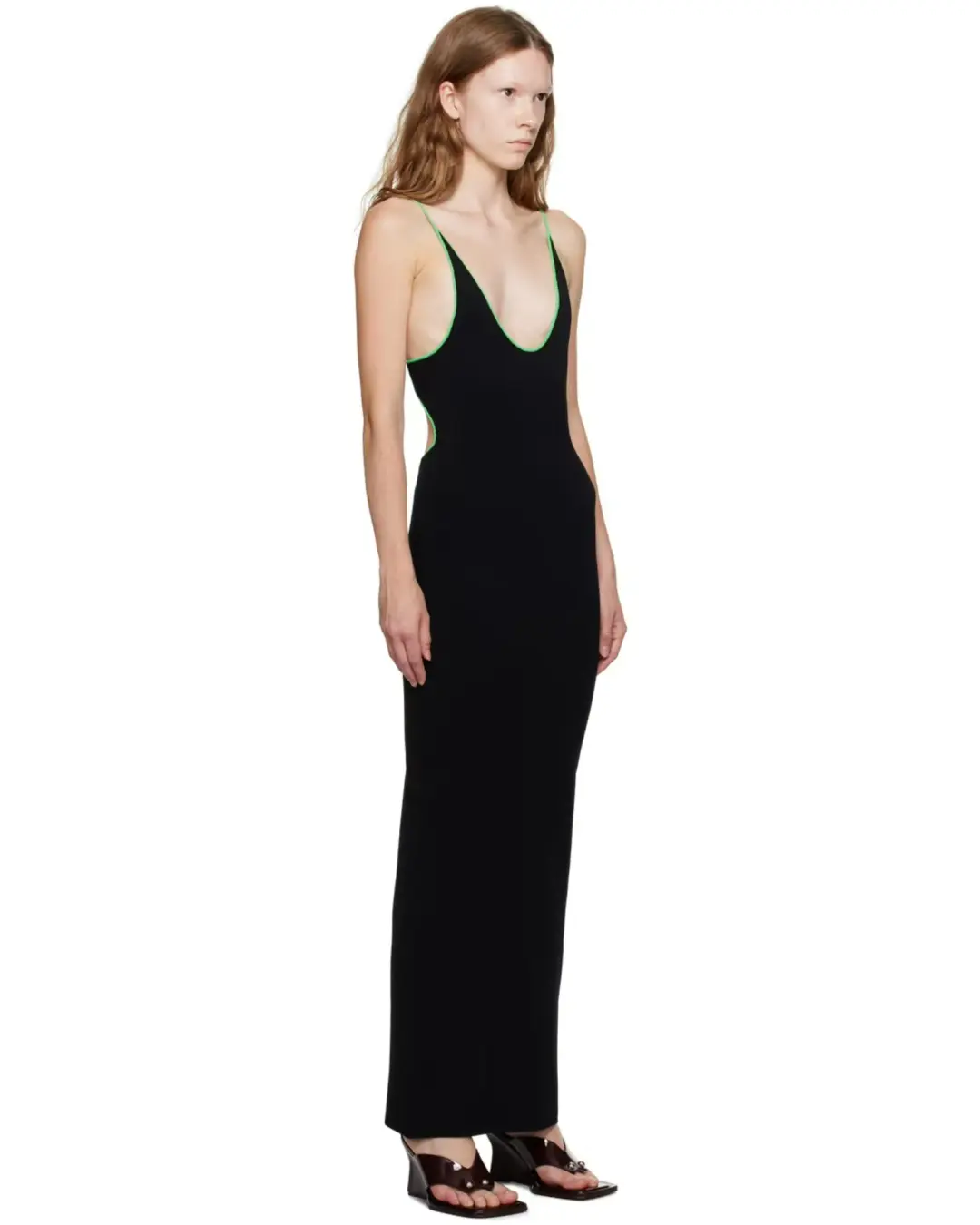 Paris Georgia Vita Maxi Dress Black/Green Size XS AU 6 for rent on The Volte - main image
