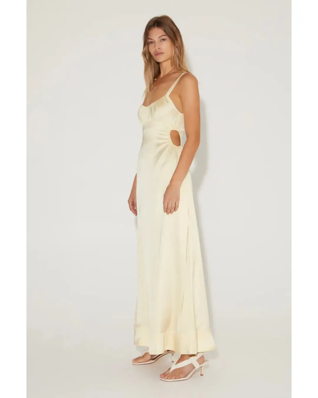 Hansen and Gretel Carlos Dress Maxi in Lemon Size XS / AU 6 for rent on The Volte - main image