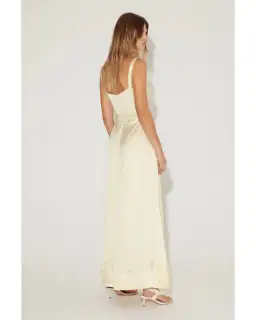 Hansen and Gretel Carlos Dress Maxi in Lemon Size XS / AU 6 for rent on The Volte - image 3