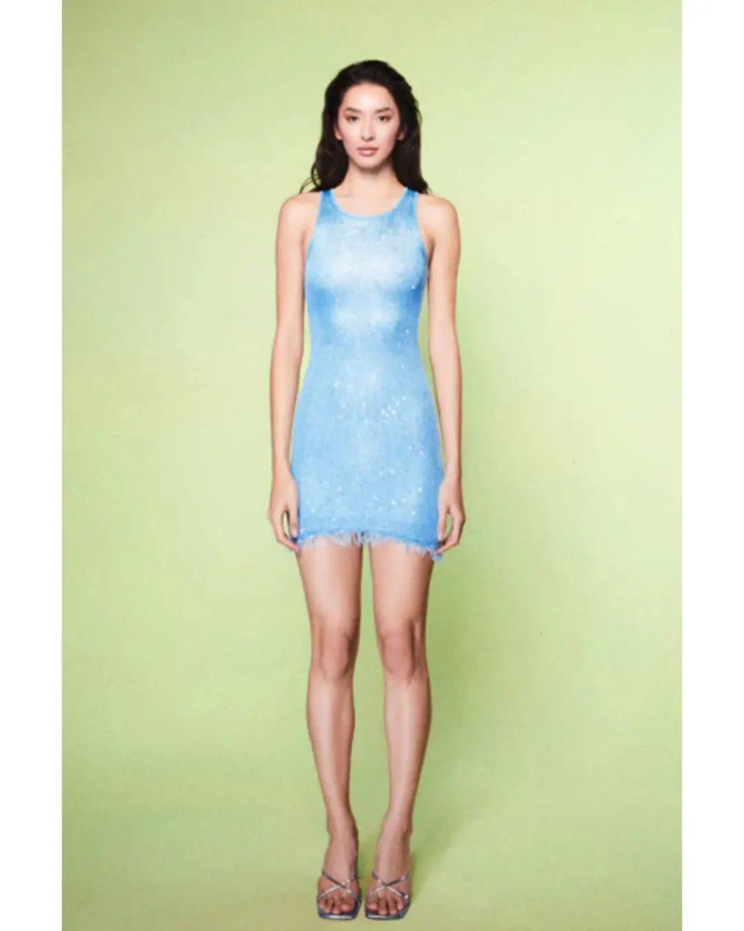 Asta Resort Natalia Mini Dress Baia Blue Sequin Size XS / AU 6 for rent on The Volte - main image