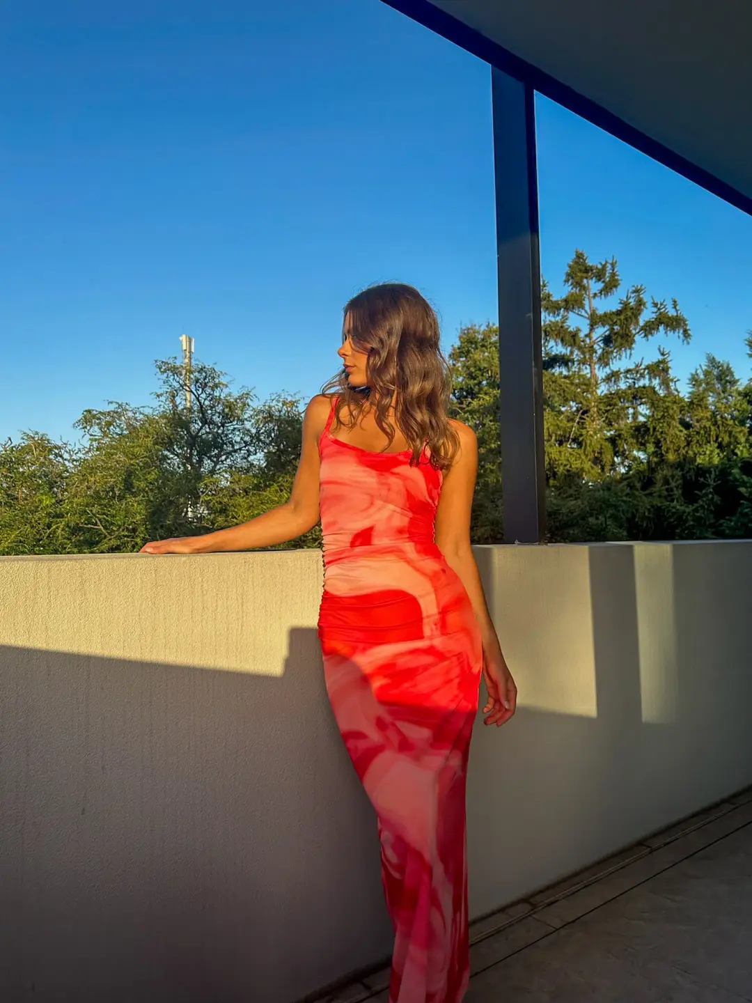 Kookai Haven Maxi Dress Strawberry Size AU 6 for rent on The Volte - main image
