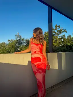 Kookai Haven Maxi Dress Strawberry Size AU 6 for rent on The Volte - image 3