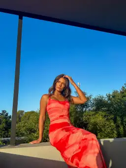 Kookai Haven Maxi Dress Strawberry Size AU 6 for rent on The Volte - image 5