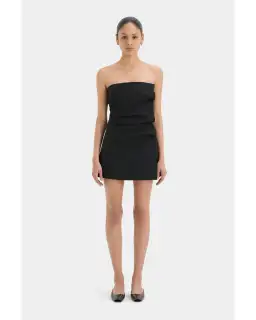 Sir The Label Leonardo Pleated Mini Dress in Black Size 0 / AU 8 for rent on The Volte - image 1