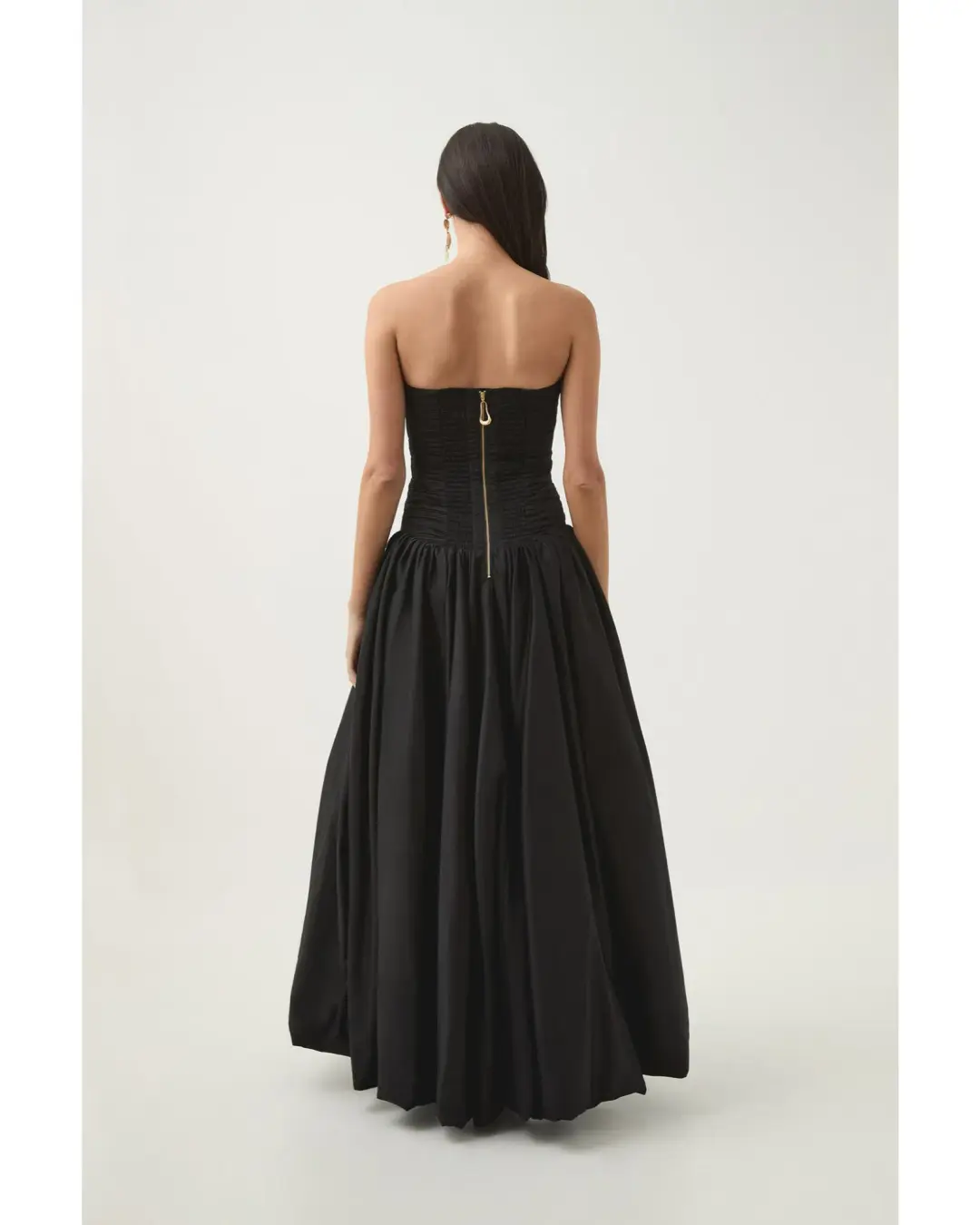 Aje Violette Bubble Hem Maxi Dress in Black Size AU 8 for rent on The Volte - main image