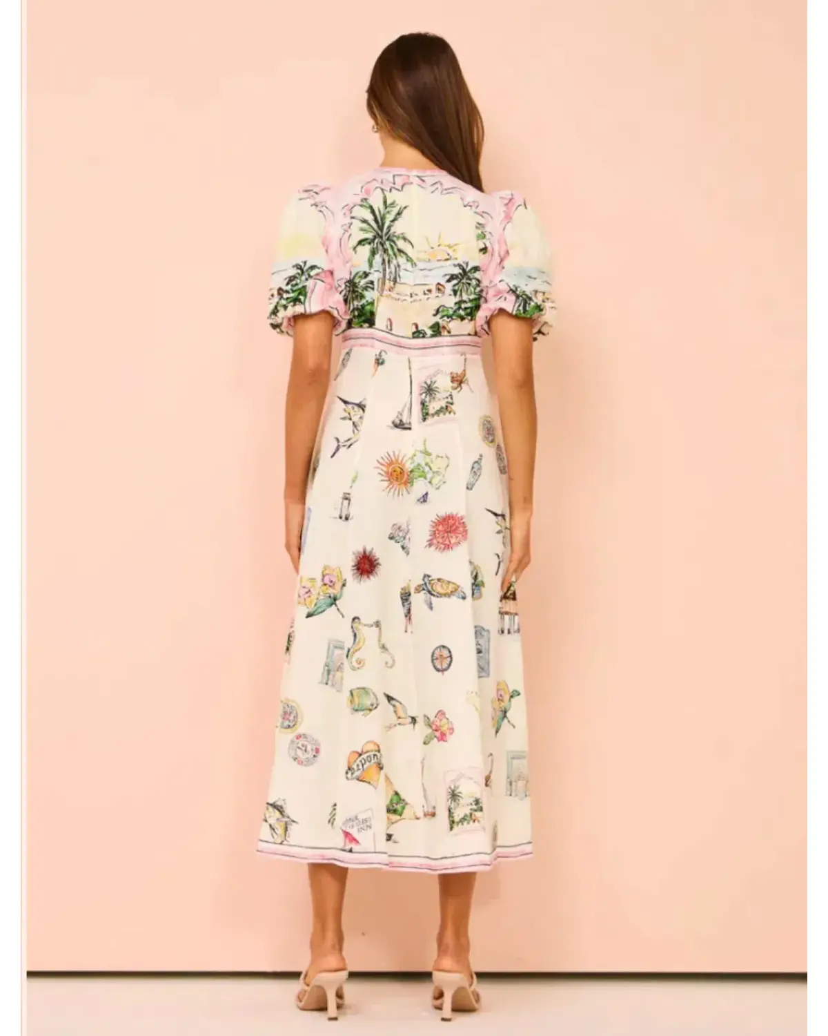 Alemais Sunset Midi Dress Multi Size AU 14 - Image 4