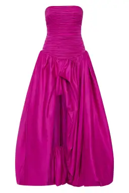 Aje Violette Bubble Hem Maxi Dress Magenta Size AU 6 for rent on The Volte - image 3