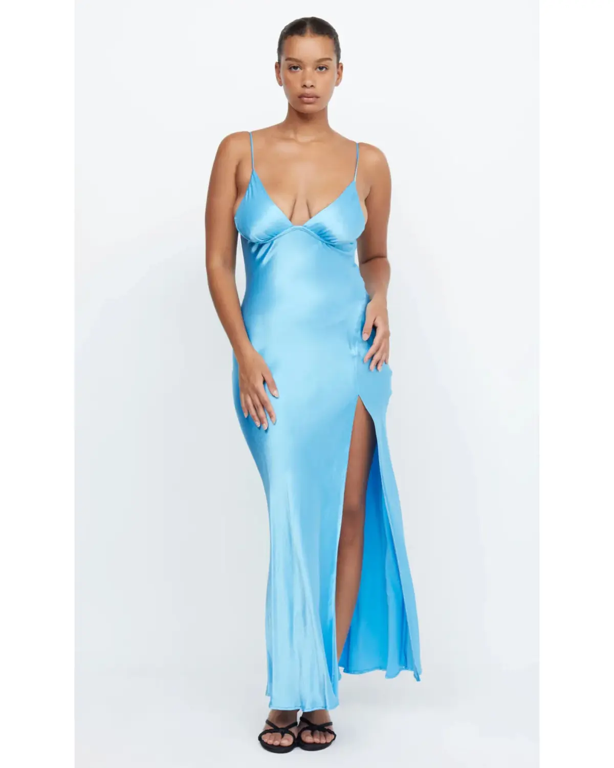 Bec & Bridge Ren Split Maxi Dress Topaz Blue Size AU 6 - Image 1