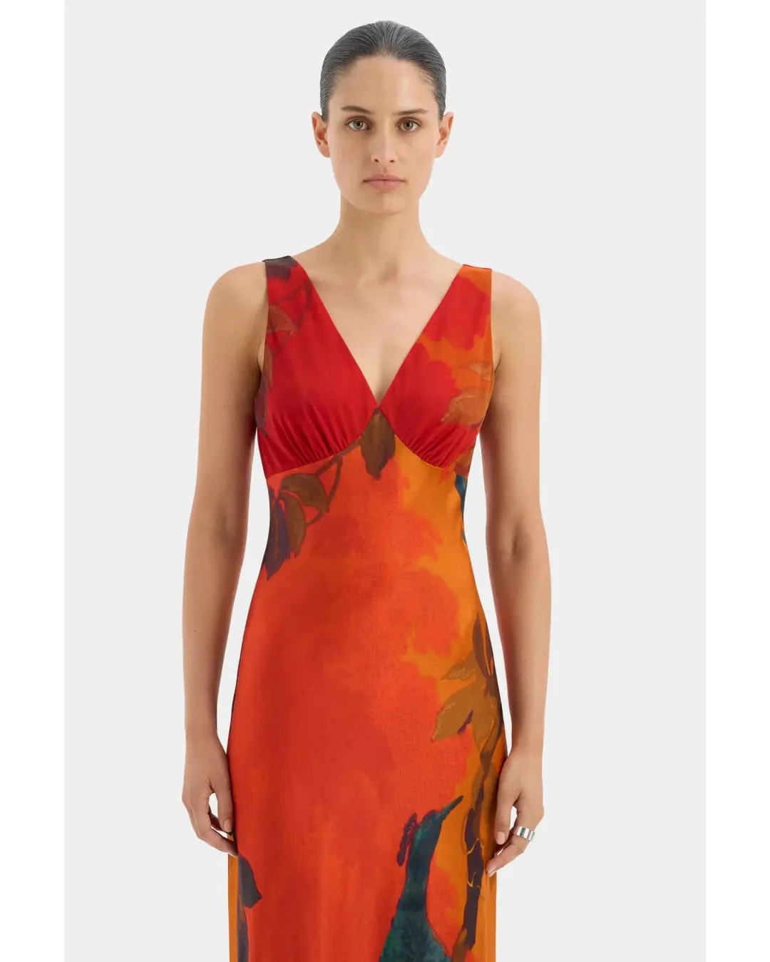 Sir The Label Lush V Neck Slip Dress Wren Print Size 0 / AU 6 for rent on The Volte - main image