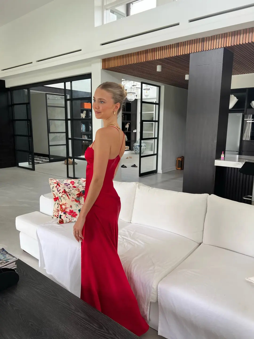 HNTR the Label Gaia Gown Wine Red Size S / AU 8 for rent on The Volte - main image