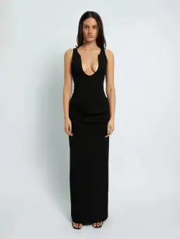 Christopher Esber Arced Column Dress Black Size 6 for rent on The Volte - image 1
