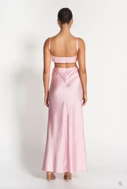 Sofia The Label Leah Cut-Out Silk Gown in Pink Size 10 for rent on The Volte - image 3