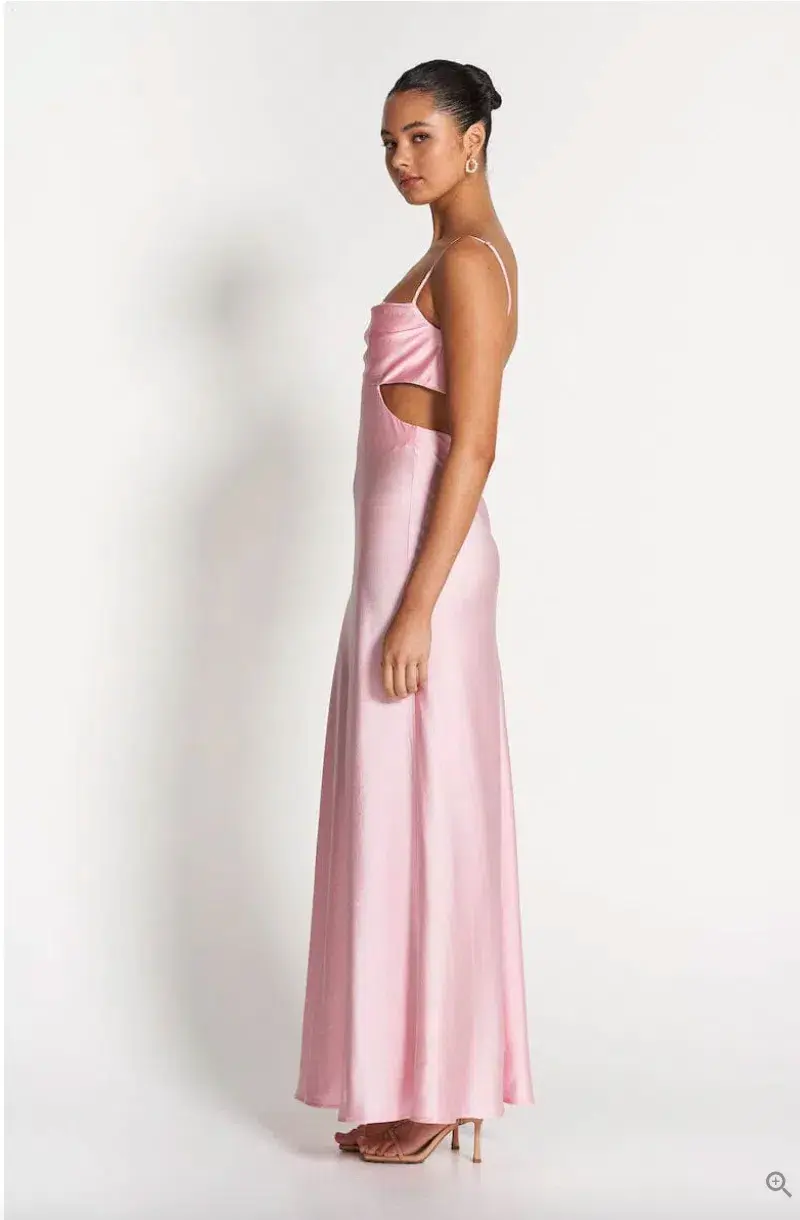 Sofia The Label Leah Cut-Out Silk Gown in Pink Size 10 for rent on The Volte - main image