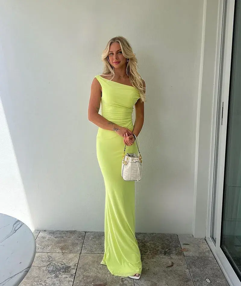 Natalie Rolt Bettina Gown Yellow Size 1/AU 8 for rent on The Volte - main image