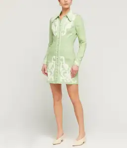 Alemais Ruby Applique Mini Dress Mint Size 8