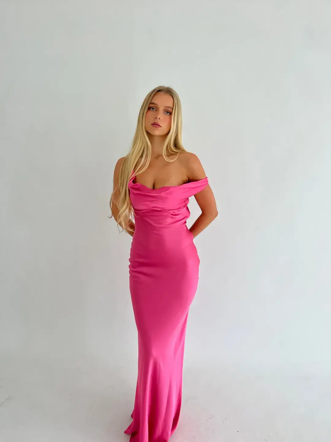 Natalie Rolt Monika Gown Neon Pink Size 1 / AU 8 for rent on The Volte - main image